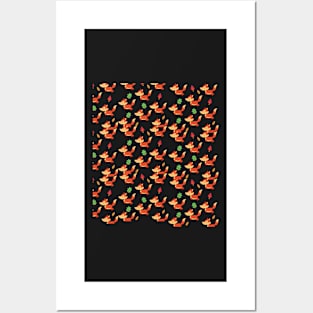 HAPPY Fox Pattern Posters and Art